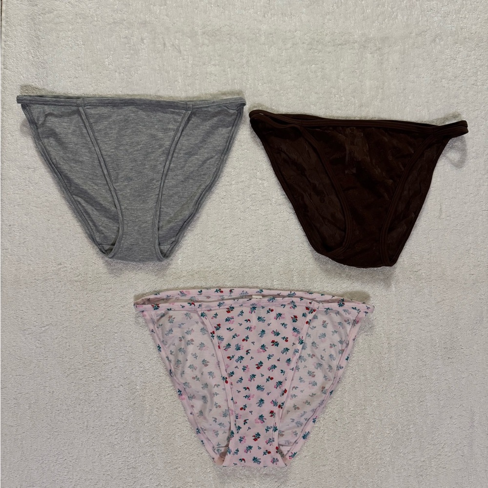 Three pairs of Victoria Secret panties